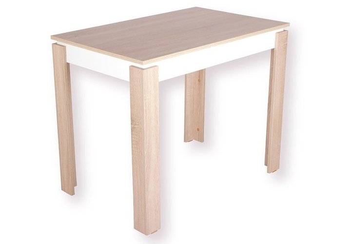 Стол обеденный Оптима/ Дуб сонома/ Белый (Мебель Комплекс)